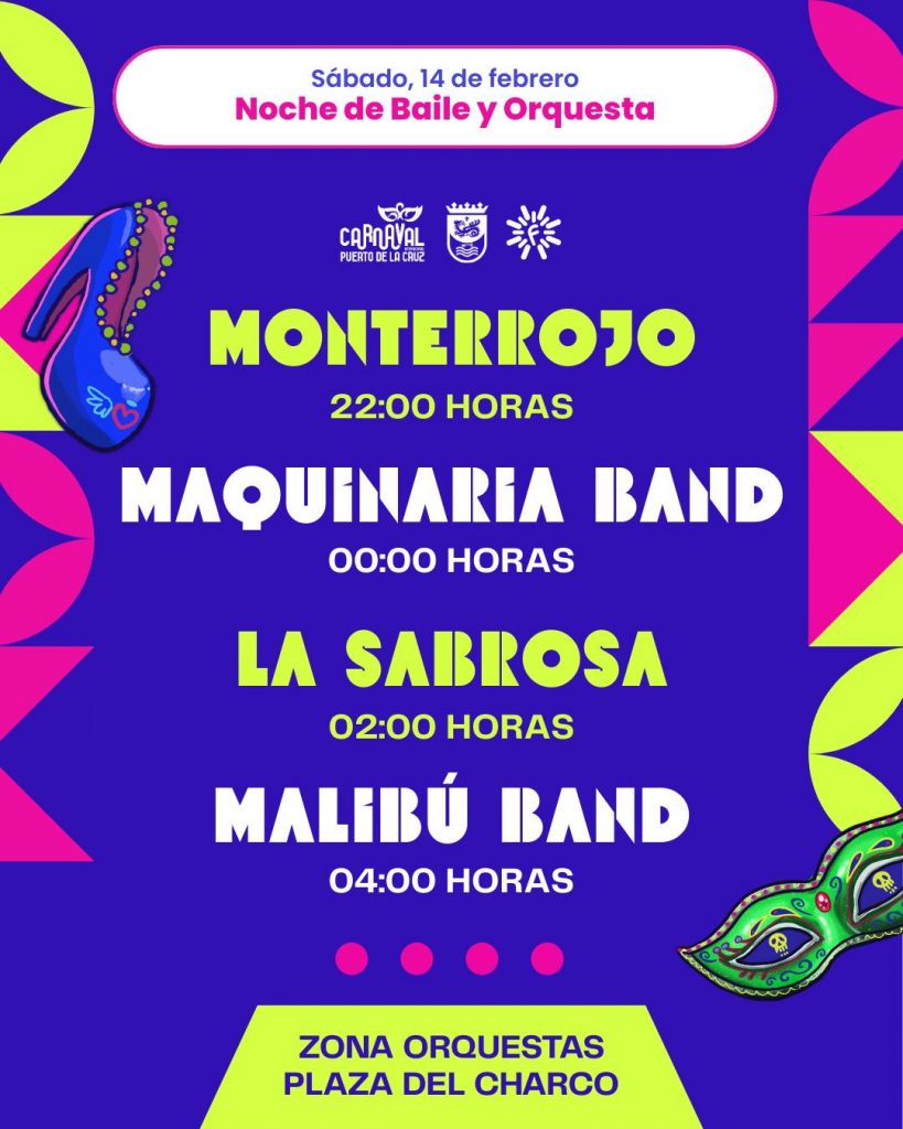 Musique Live & DJ au CARNAVAL DE PUERTO DE LA CRUZ 2026