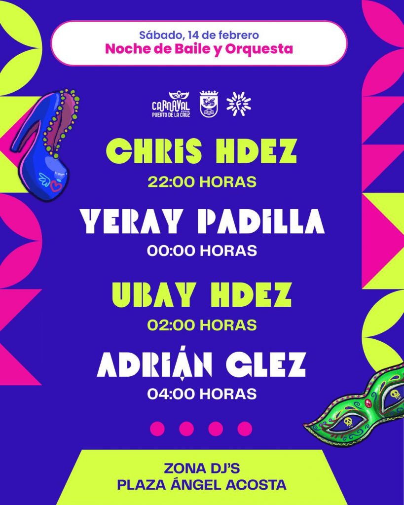 Musique Live & DJ au CARNAVAL DE PUERTO DE LA CRUZ 2026