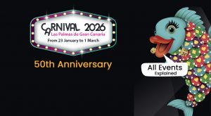 Gran Canria Las Palmas Carnival 2026 runs Jan 23 - Mar 1 with a "Las Vegas" theme and 50th anniversary celebrations.