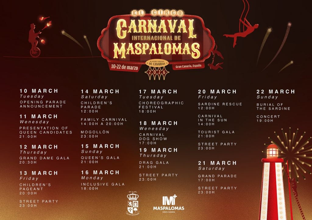 Festa Mogollón al Yumbo Centrum durante il Carnevale di Maspalomas 2026, Playa del Inglés