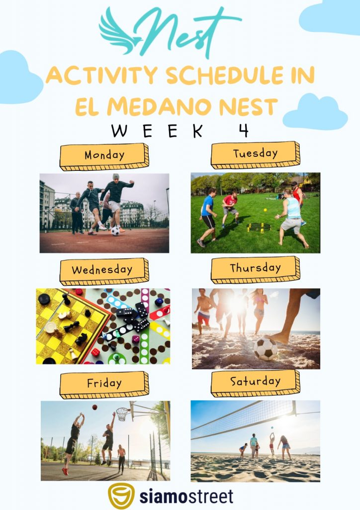 Sportaktivitäten im Nest Hostel El Médano für Januar 2023