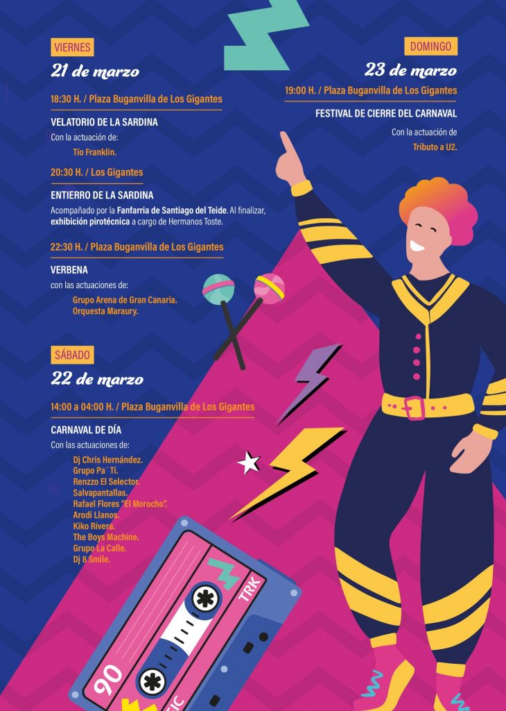 Programme du Carnaval de Los Gigantes
